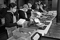 Soup Kitchen : St Luke's Lutheran Church : Hell's Kitchen : Food queues : Food lines : Hell's Kitchen : Streetlife, New York, Photo by Richard Moore